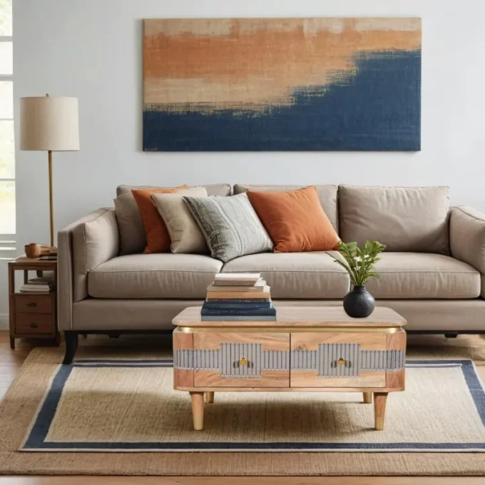 acacio 2 drawer coffee table