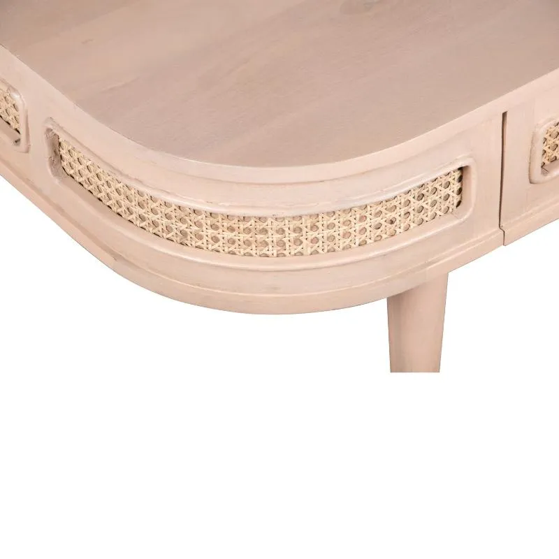 hugo cane 1 drawer coffee table