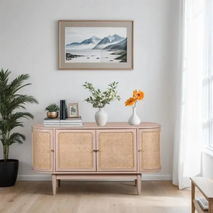 hugo cane 4 door sideboard