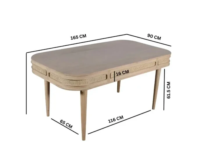 hugo cane dining table