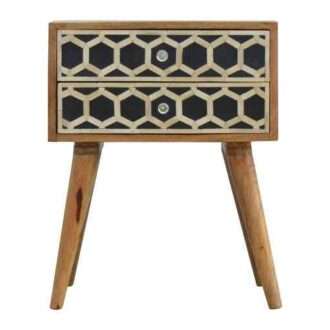 Bone Inlay 2 Drawer Cabinet