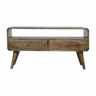 Nordic Curved Grey Media Unit