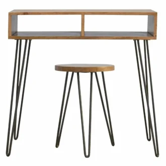 Nordic Iron Base Desk w Stool