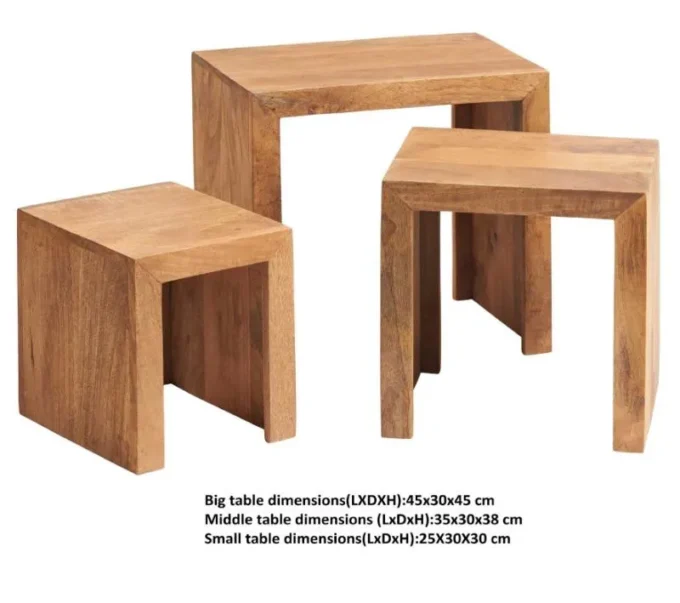 tokonoma nest of 3 tables