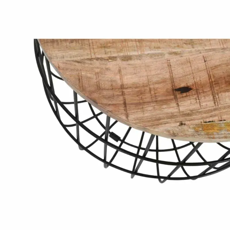 Evocation Wood & Metal Wire Coffee Table - Image 4