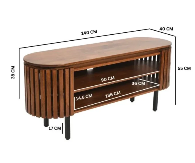 slattio twin shelf media cabinet