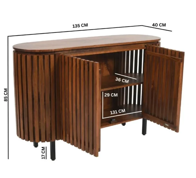 slattio 2 door sideboard