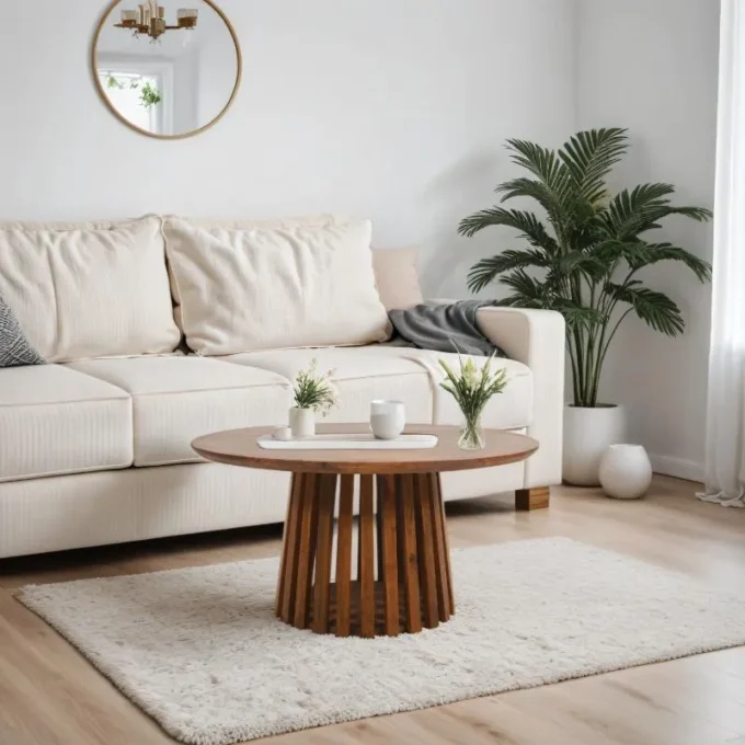 slattio rounded coffee table