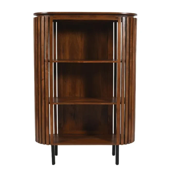 slattio triple shelf bookcase