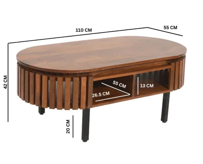 slattio twin shelf coffee table