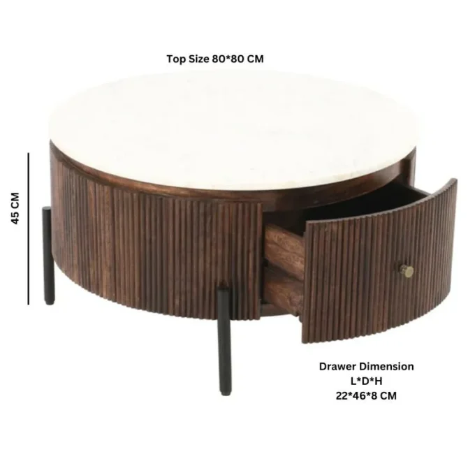 Slattio Round Coffee Table - Image 8