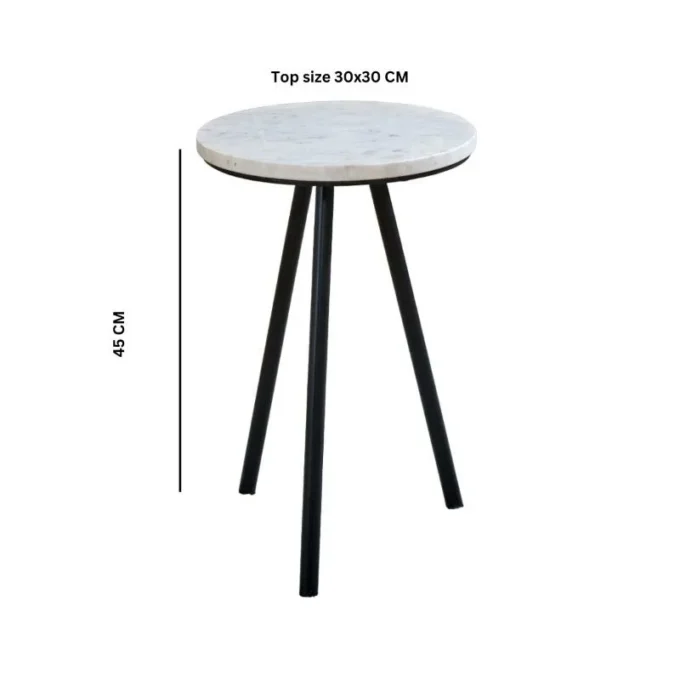 Slattio White Top Side Table - Image 9