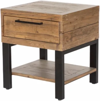 pluto 1 drawer lamp table