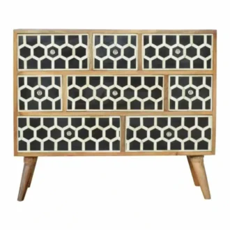 Bone Inlay 8 Drawer Chest