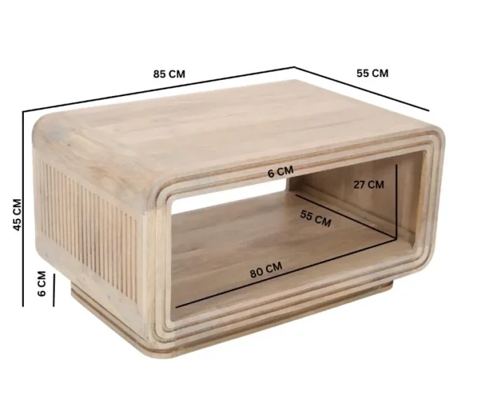 hugo carved coffee table
