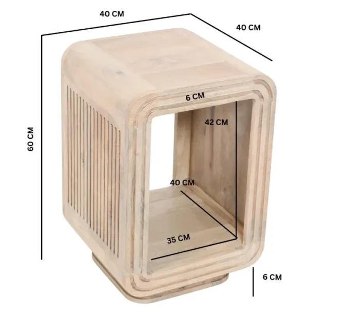 hugo carved side table