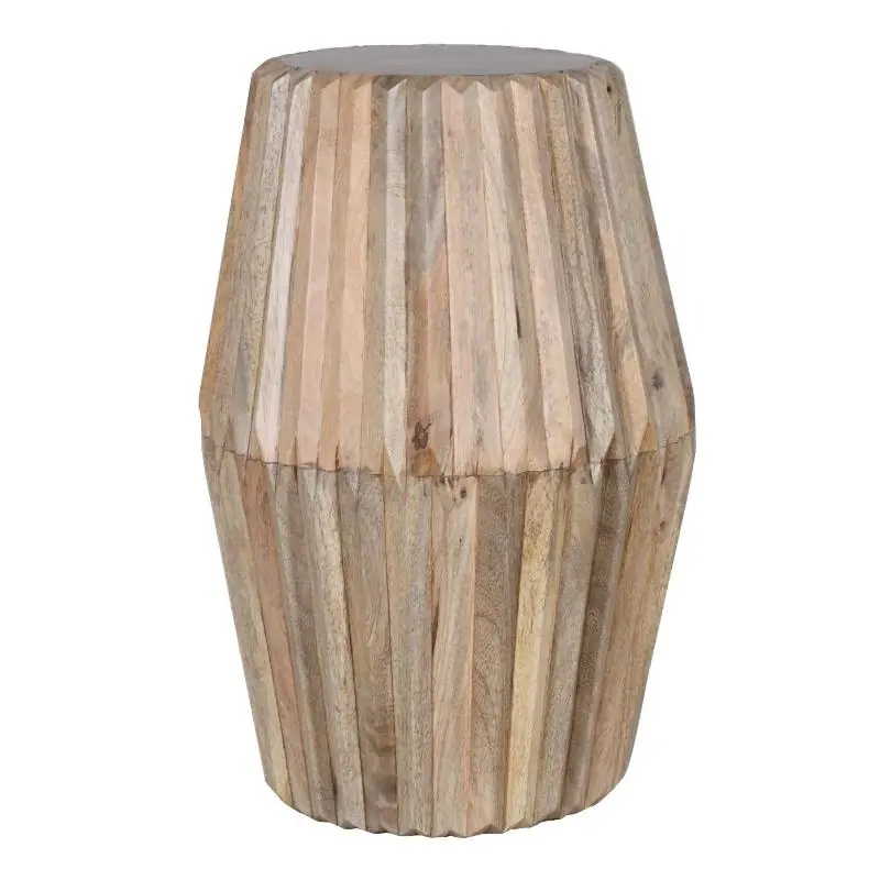 hugo carved round side table