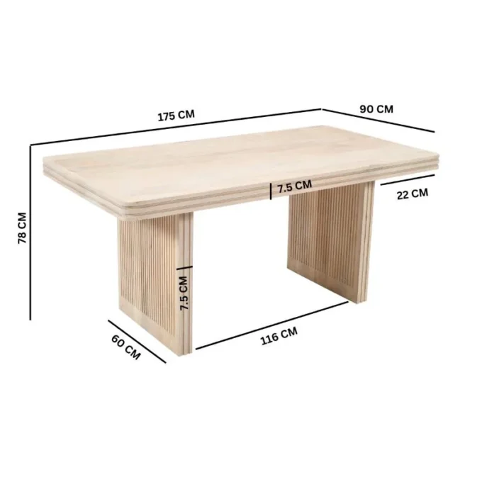 hugo carved dining table