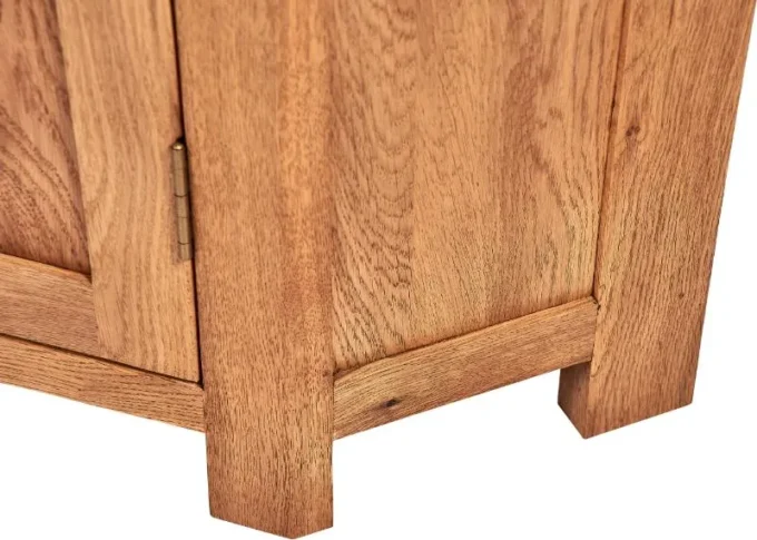 sofia 2 door solid corner media cabinet