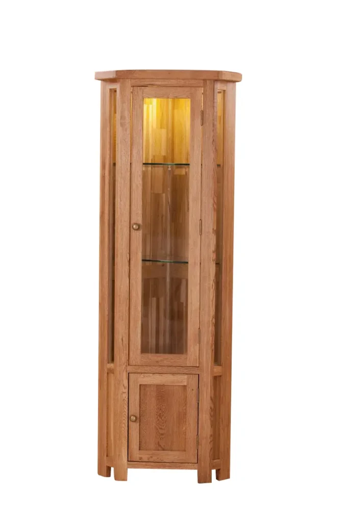 sofia corner glass display cabinet