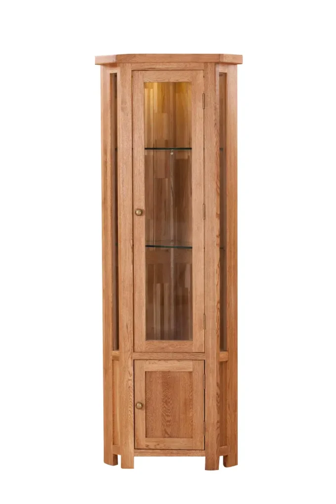 sofia corner glass display cabinet