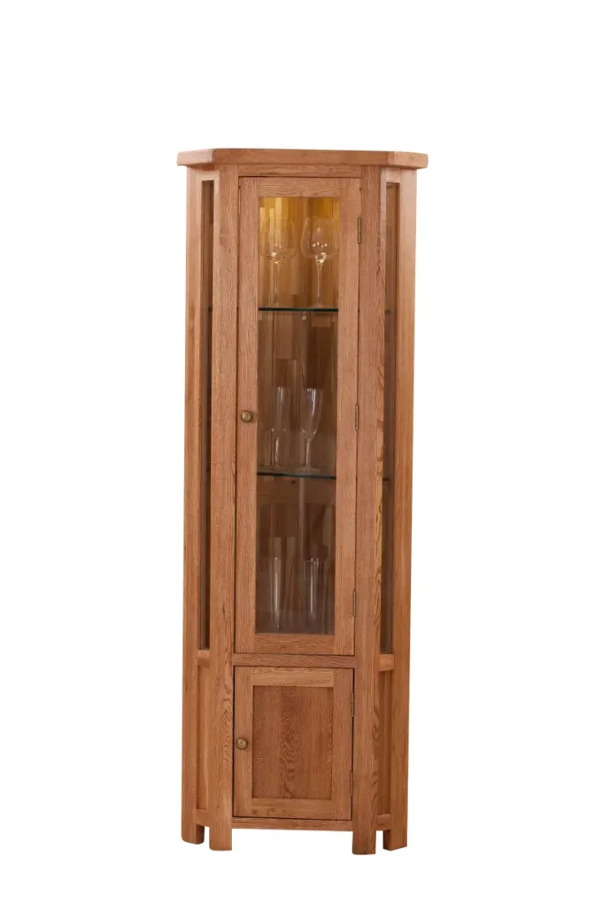 sofia corner glass display cabinet