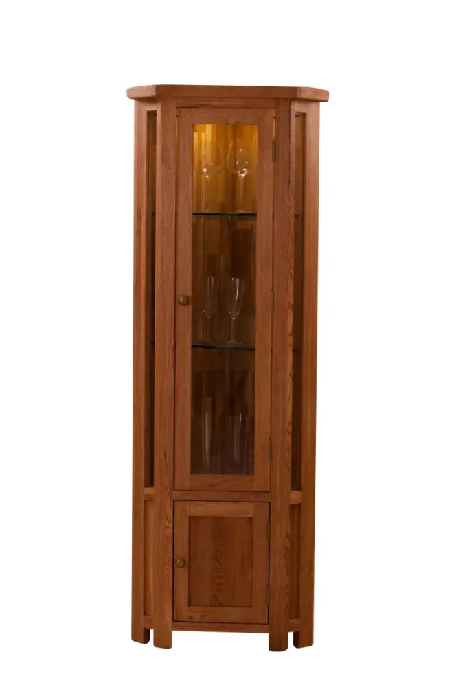 sofia corner glass display cabinet