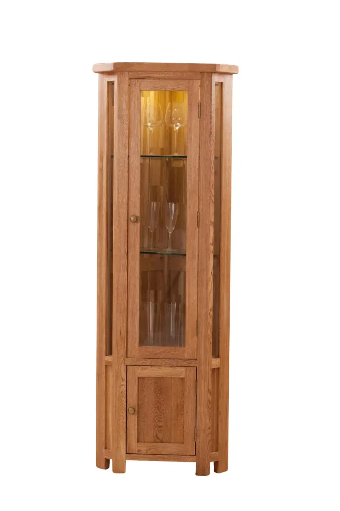 sofia corner glass display cabinet