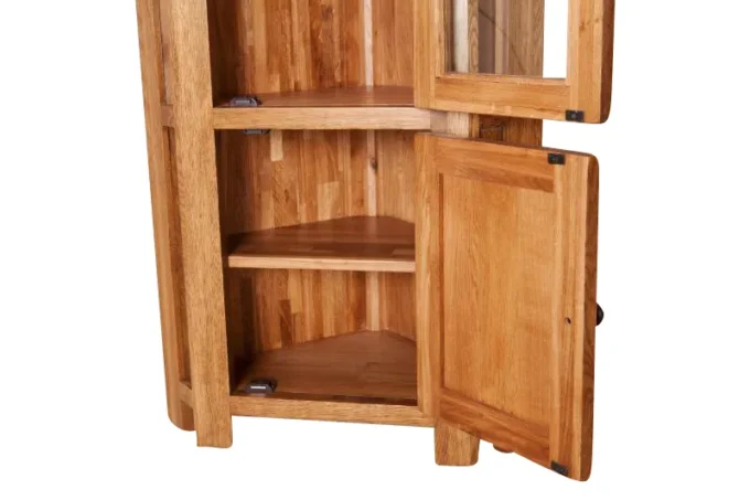 solidus corner glass display cabinet