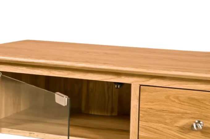 tocita glass door media cabinet