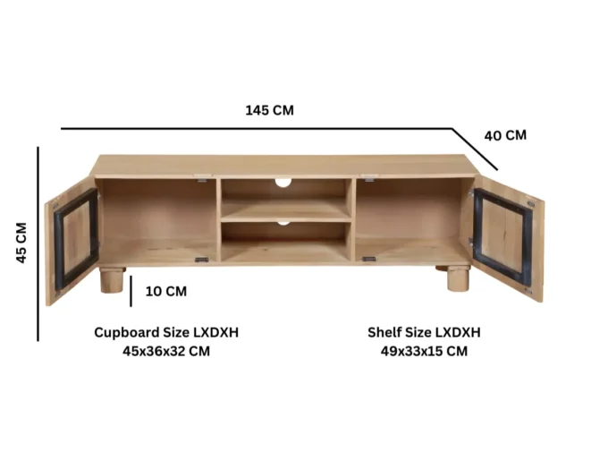 abstracto 2 door media cabinet