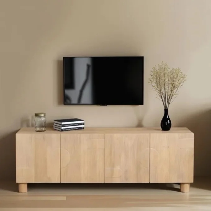 abstracto large 4 door media cabinet