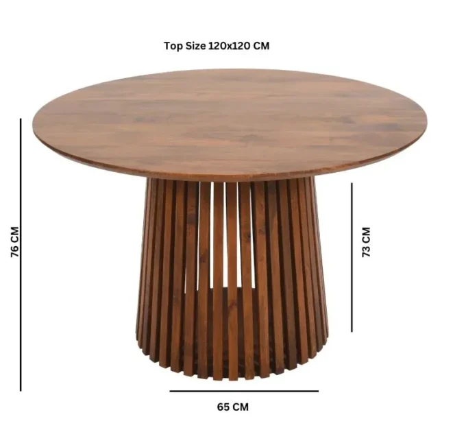 slattio rounded dining table