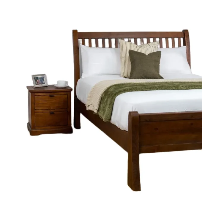 boho 4'6" low foot end sleigh bed