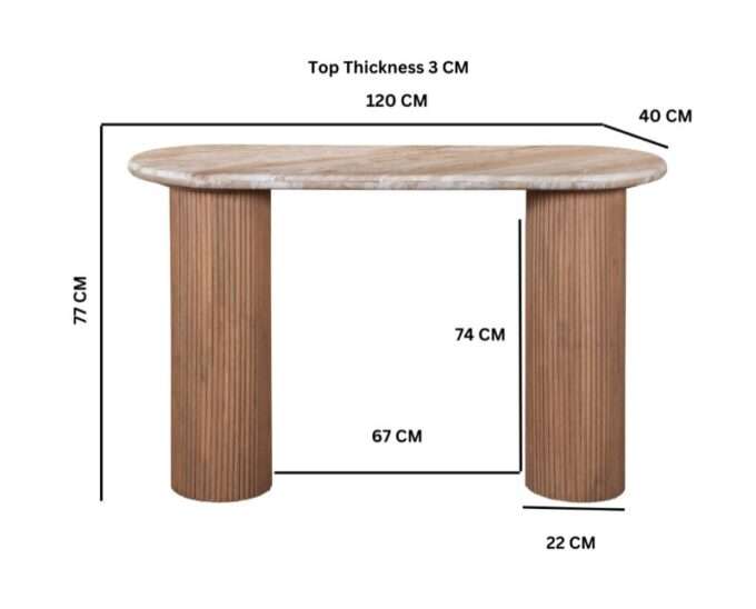 lucido pedestal console table