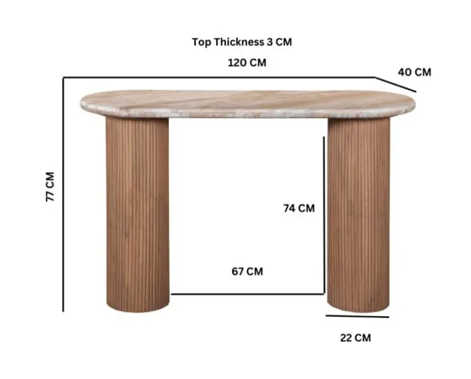 lucido pedestal console table