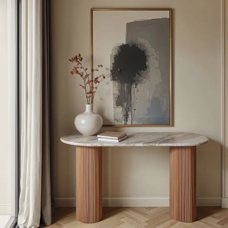 lucido pedestal console table