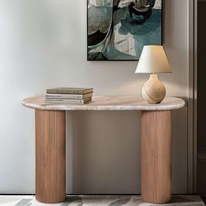 lucido pedestal console table