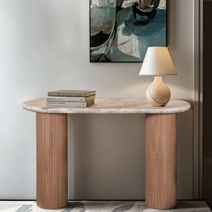 lucido pedestal console table