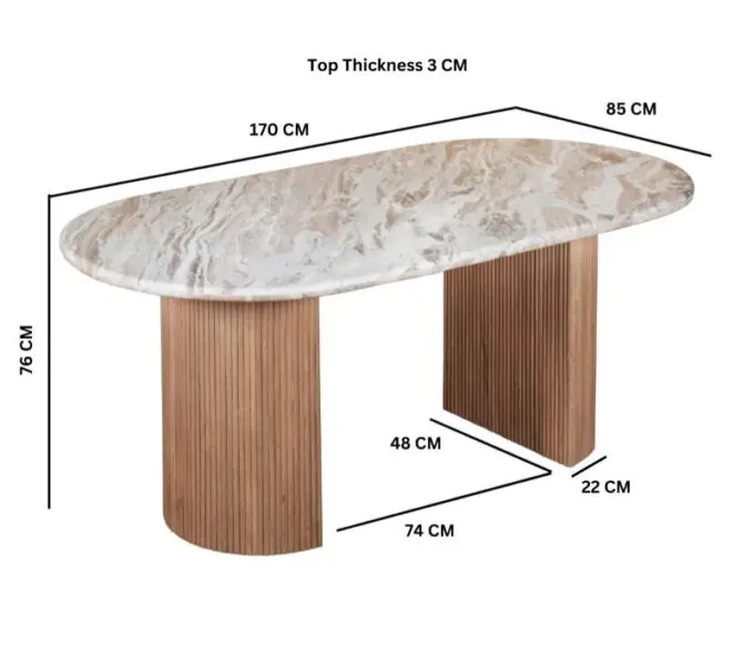 lucido large pedestal dining table