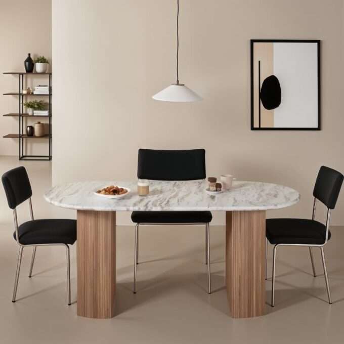 lucido large pedestal dining table