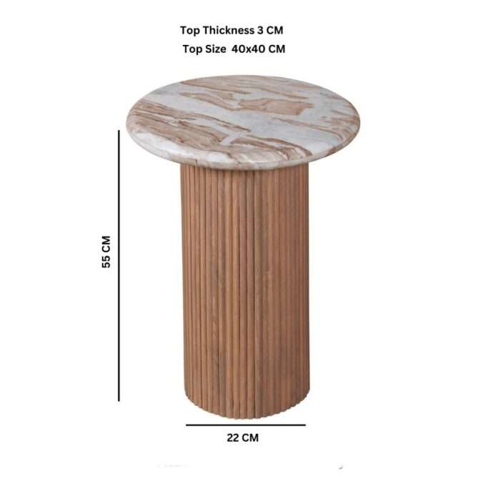 lucido pedestal side table