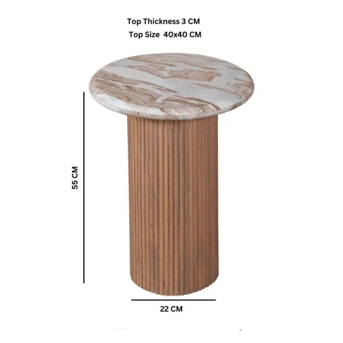 lucido pedestal side table