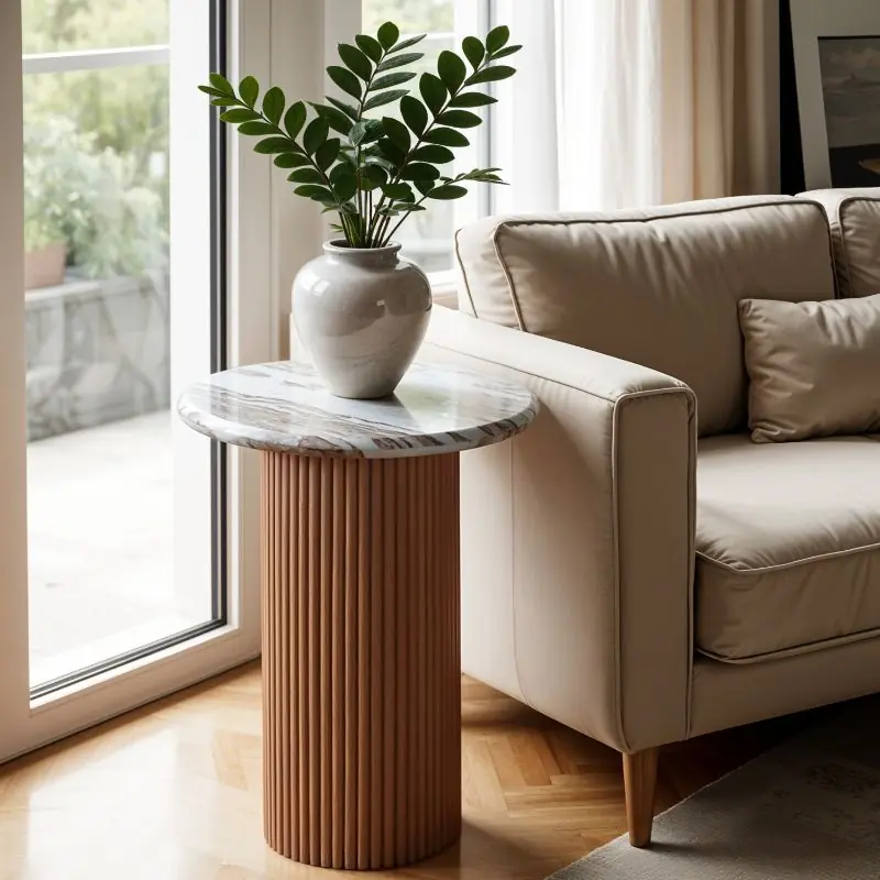 lucido pedestal side table