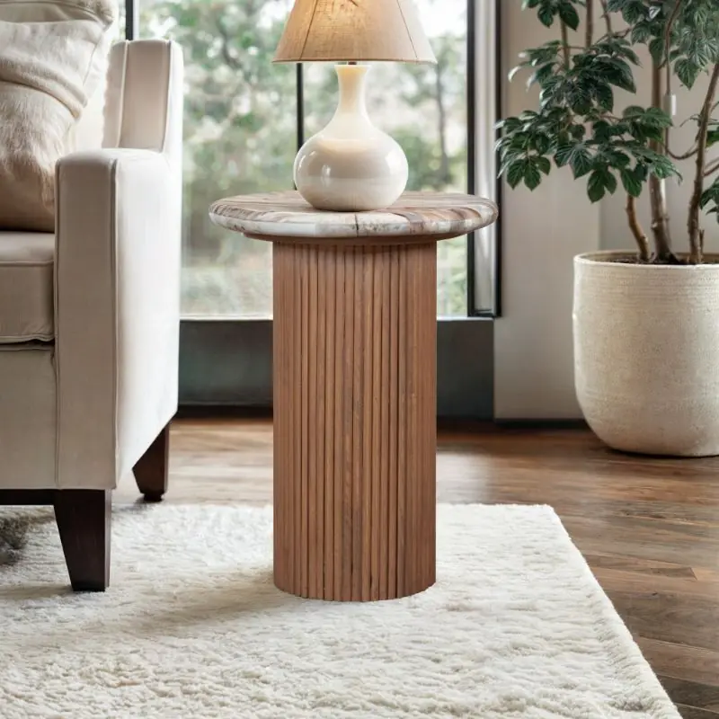 lucido pedestal side table