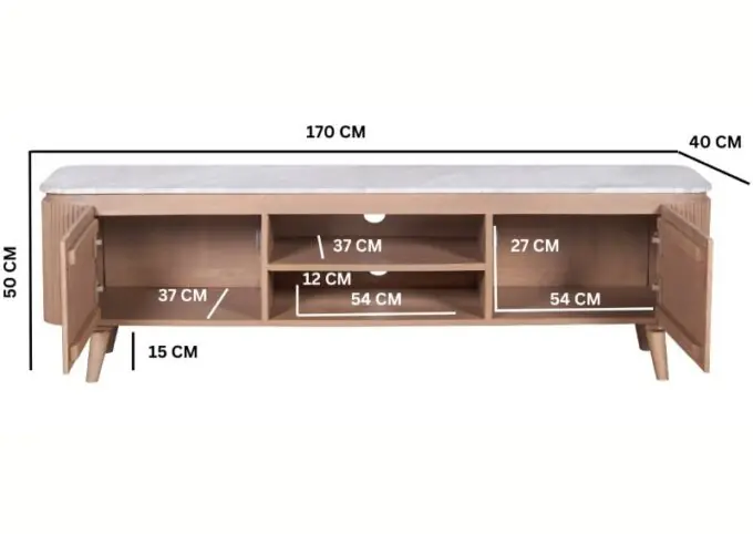 lucido large media cabinet