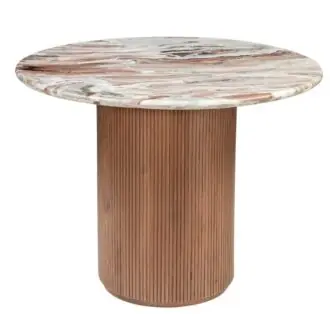 Lucido Round Top Pedestal Dining Table
