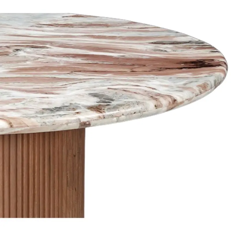 lucido round top pedestal dining table